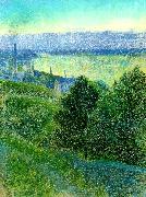 Eugene Jansson sommarafton, pastell oil on canvas